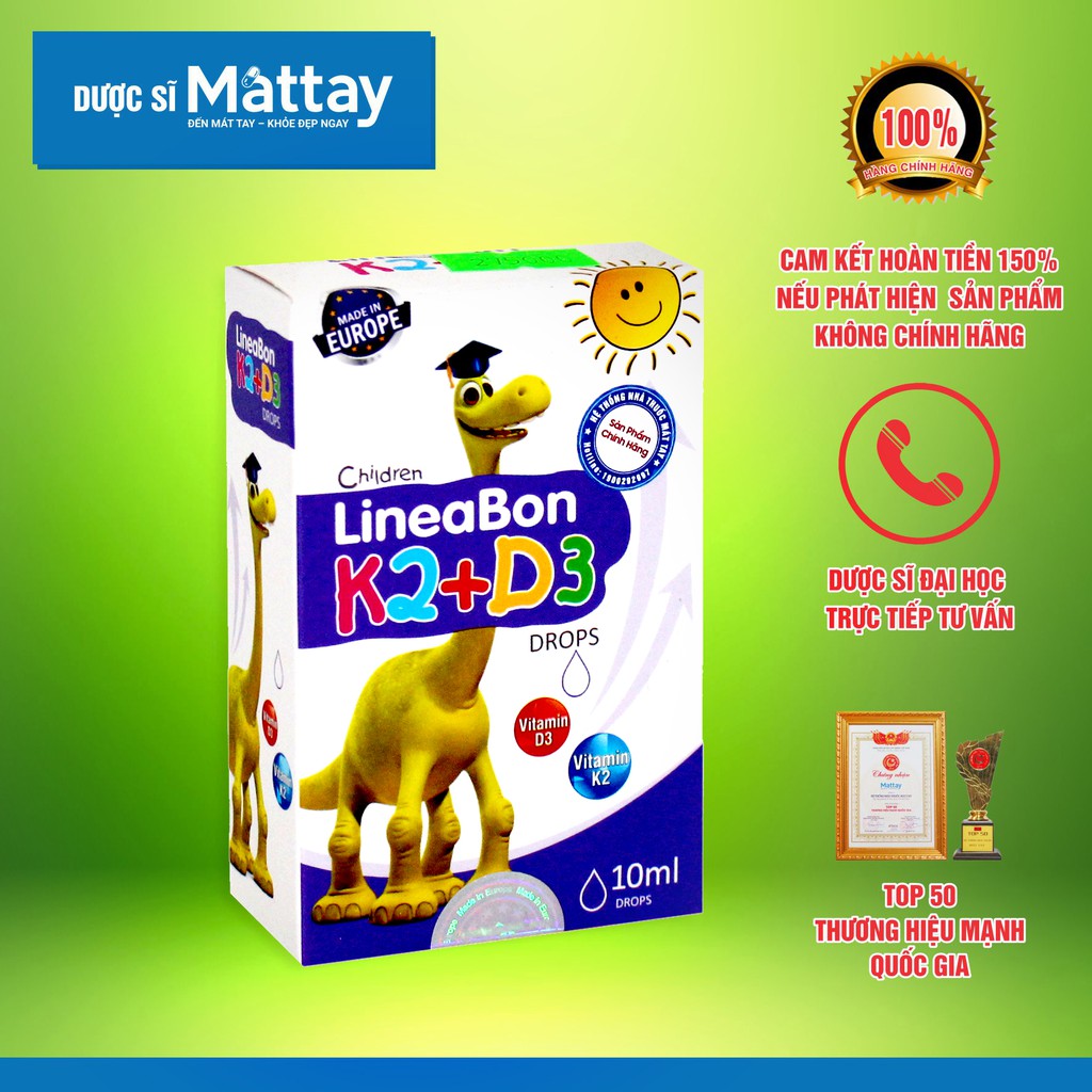 ❤️ LineaBon Vitamin D3 + K2- Tăng hấp thu Canxi cho trẻ - Trẻ cao lớn khỏe mạnh. | BigBuy360 - bigbuy360.vn