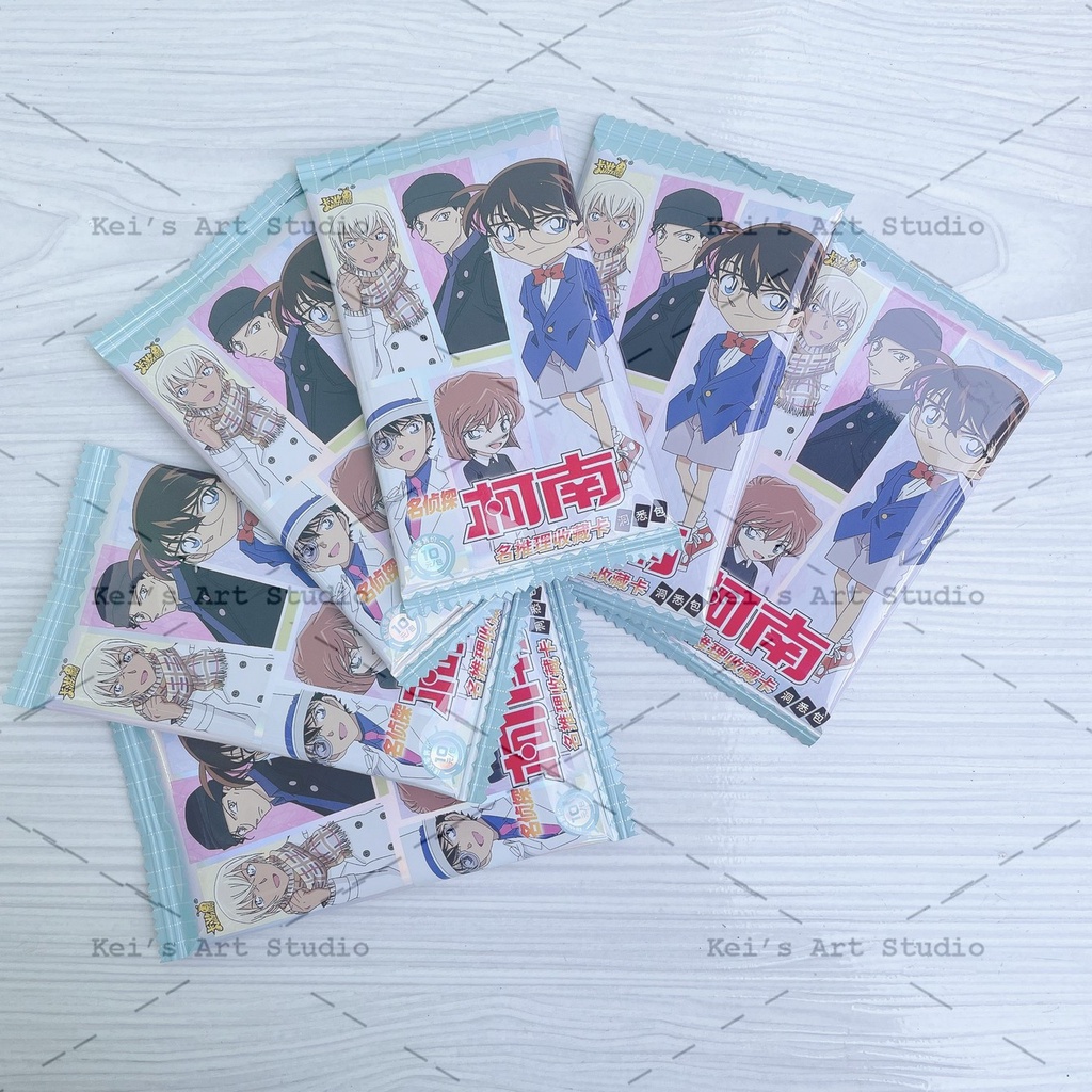Set 5 ảnh thẻ nhân phẩm Conan Anime manga, card Conan ngẫu nhiên, Conan random card pack