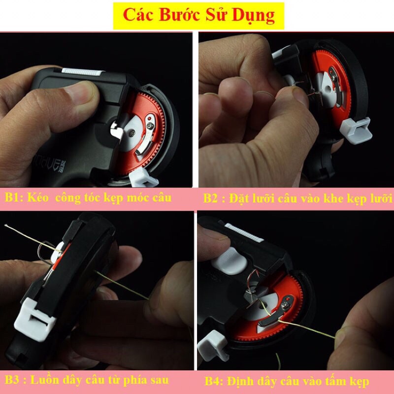 Máy buộc lưỡi câu tặng kèm đôi pin-Dụng cụ tiện ích 2 màu