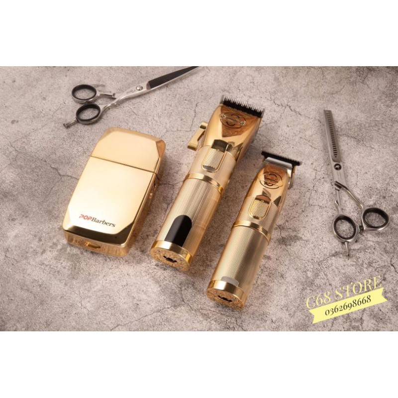 ⚡CHÍNH HÃNG⚡Tông đơ cắt tóc cao cấp POP BARBER P700 - P800 Gold