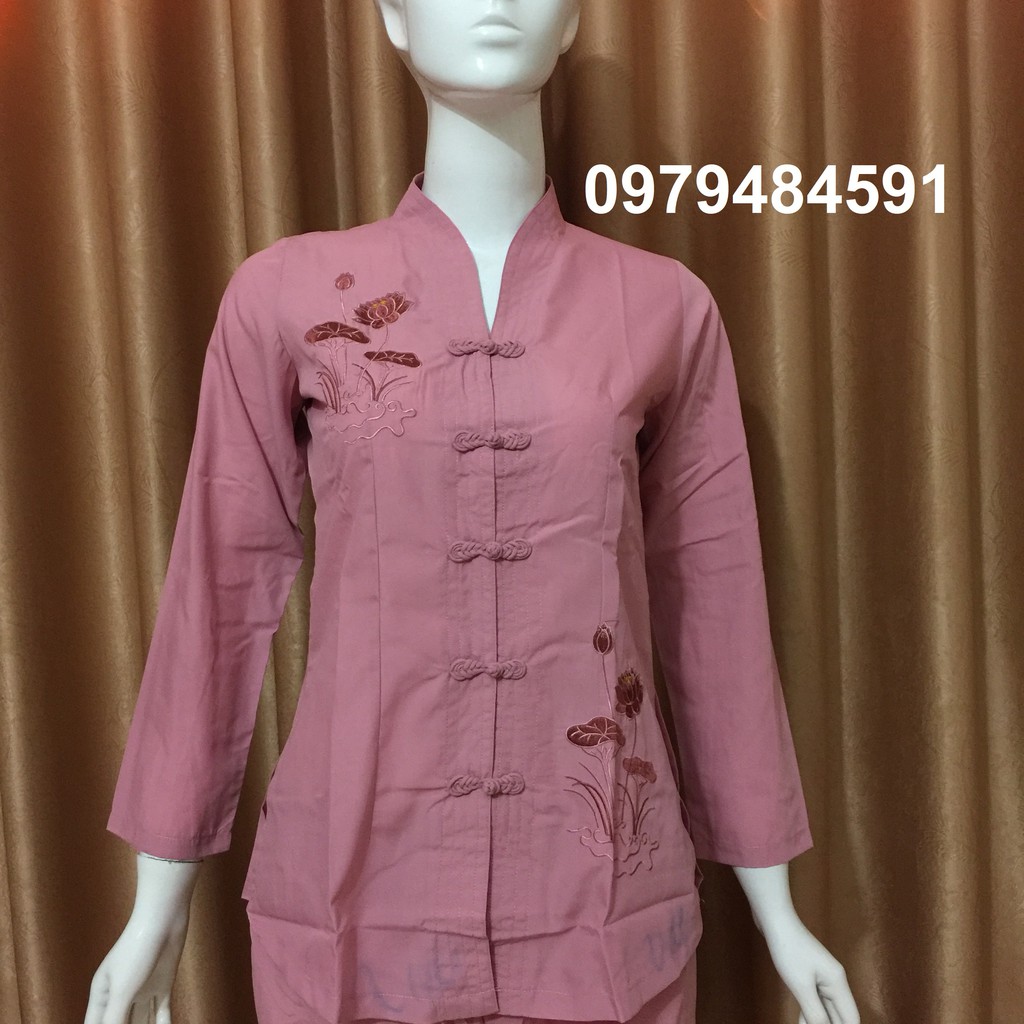 Bộ Đồ Lam Đi Chùa, Quần Áo Đi Chùa Bài Lai Tim Thêu Chất Vải Loại 1, Mịn Đẹp Thoáng Mát Mặc Cực Thoải Mái, Duyên Dáng | BigBuy360 - bigbuy360.vn