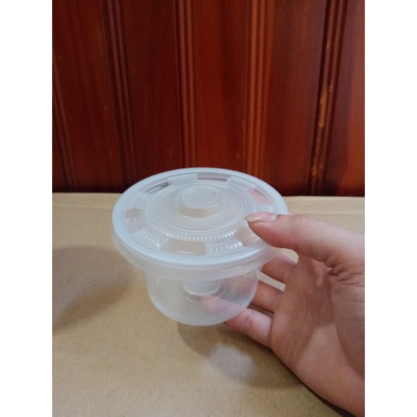 Thố / Hộp nhựa tròn 400ml | tiện dùng đựng cháo, đựng súp...