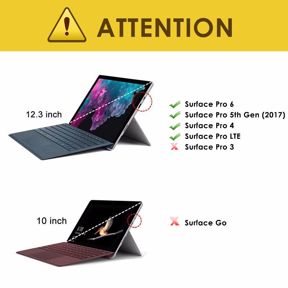 Ốp Lưng Thời Trang Cho Microsoft Surface Pro 7 / Pro 6 / Pro 5 / Pro 2017 / Pro 4 / Pro Lte