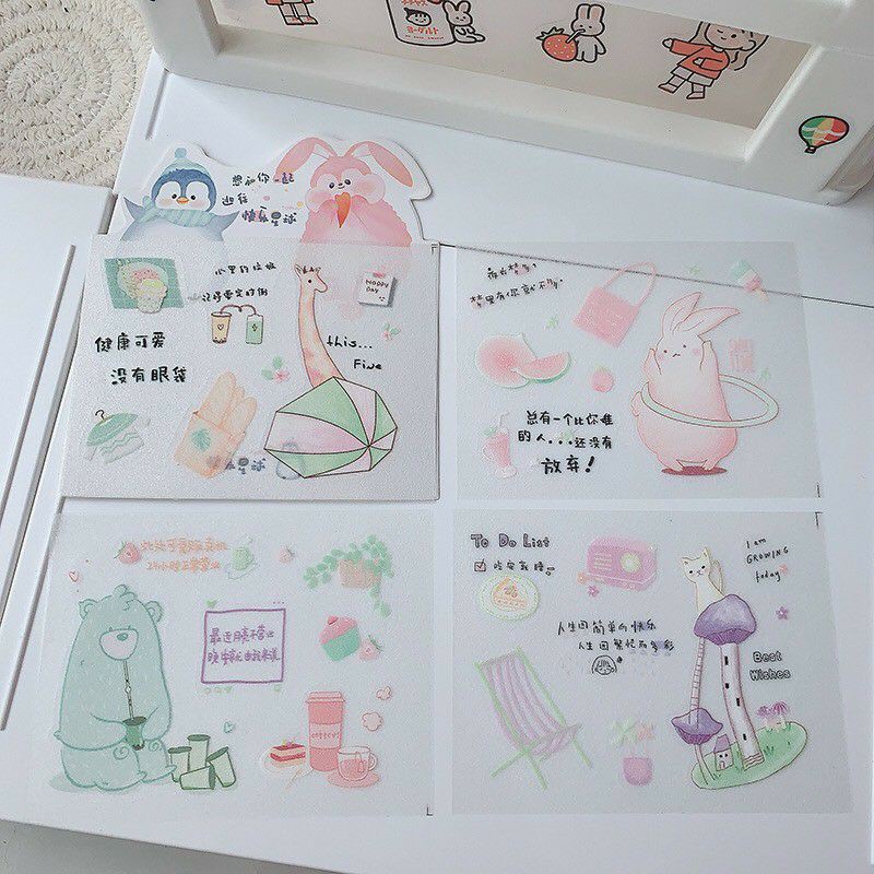 Sticker 4 tấm hình cute