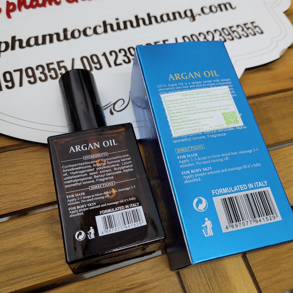 (CHÍNH HÃNG 100% CÔNG TY XUÂN THÌ) Tinh dầu Diva argan oil 50ml