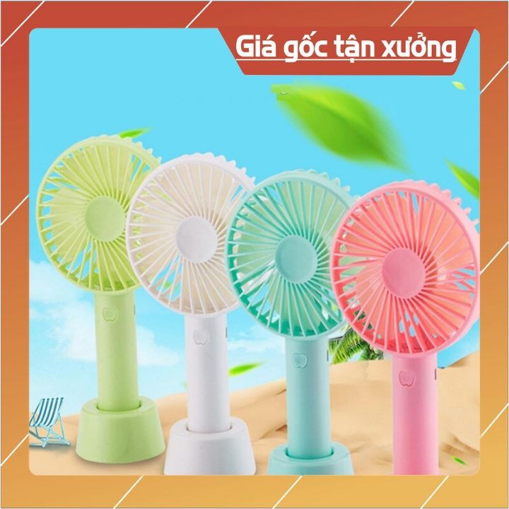 Quạt Tích Điện Mini Cầm Tay 3 Chế Độ Gió