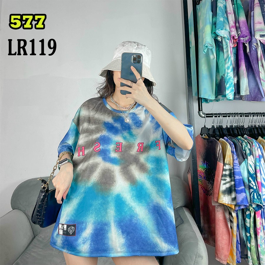 Áo thun loang màu 𝑭𝒓𝒆𝒆𝒔𝒉𝒊𝒑 Áo phông unisex LR119 vải cotton xượt poli co giãn thấm hút tốt, không xù lông