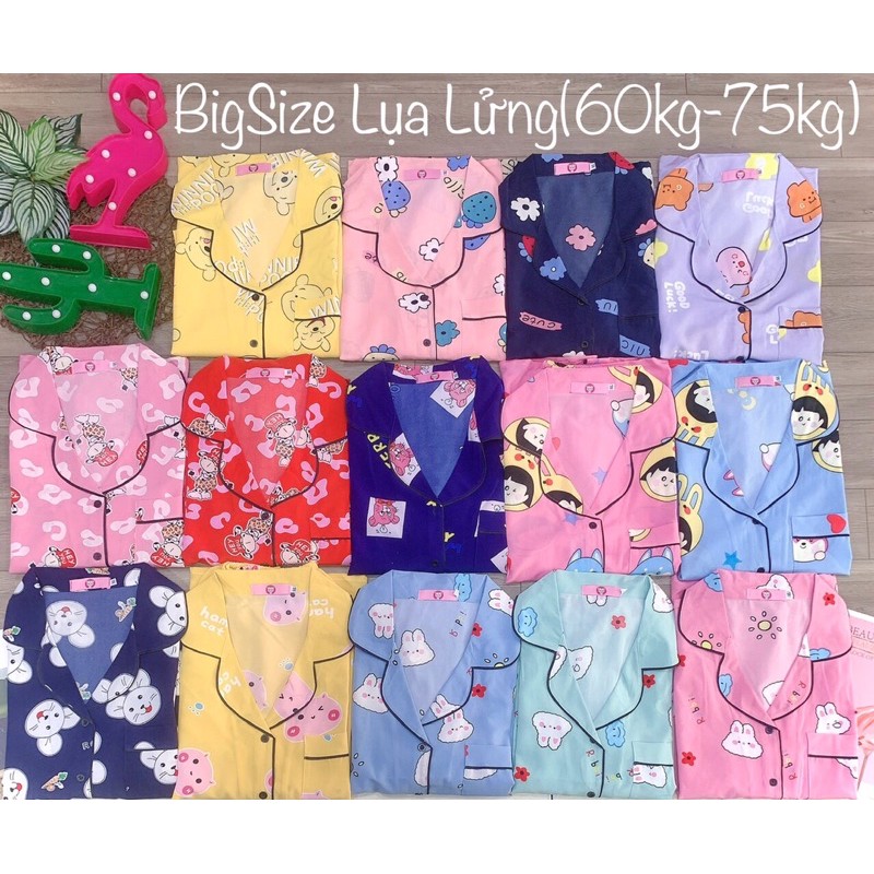 Đồ Bộ Pijama Bigsize Lụa Lửng ( 60kg-75kg) _ P2 | BigBuy360 - bigbuy360.vn