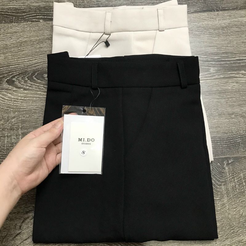 Quần tây nữ ống rộng suông lưng cao công sở Homieyl cao cấp, quần culottes ống rộng màu đen đi học đi làm chất vải đẹp