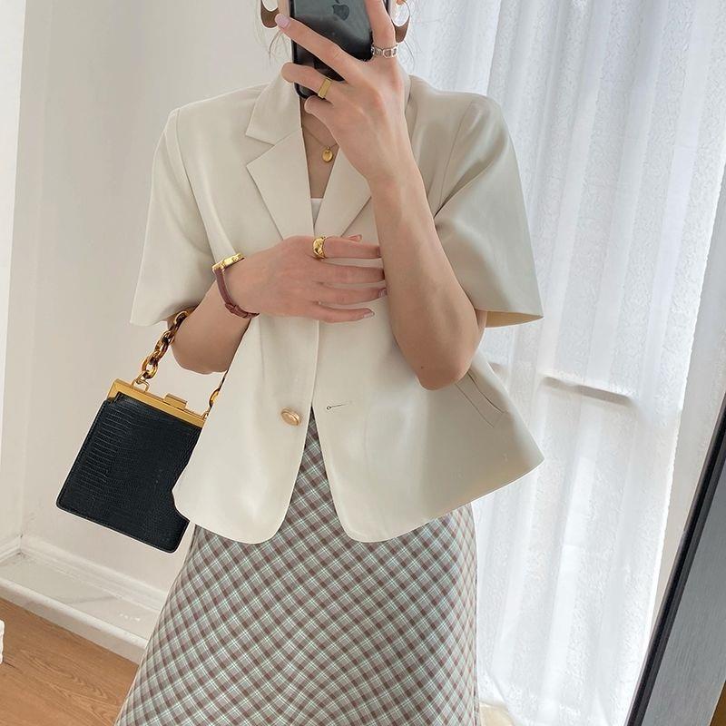 Áo Khoác Vest Mỏng Tay Ngắn Thời Trang Mùa Hè Dành Cho Nữ