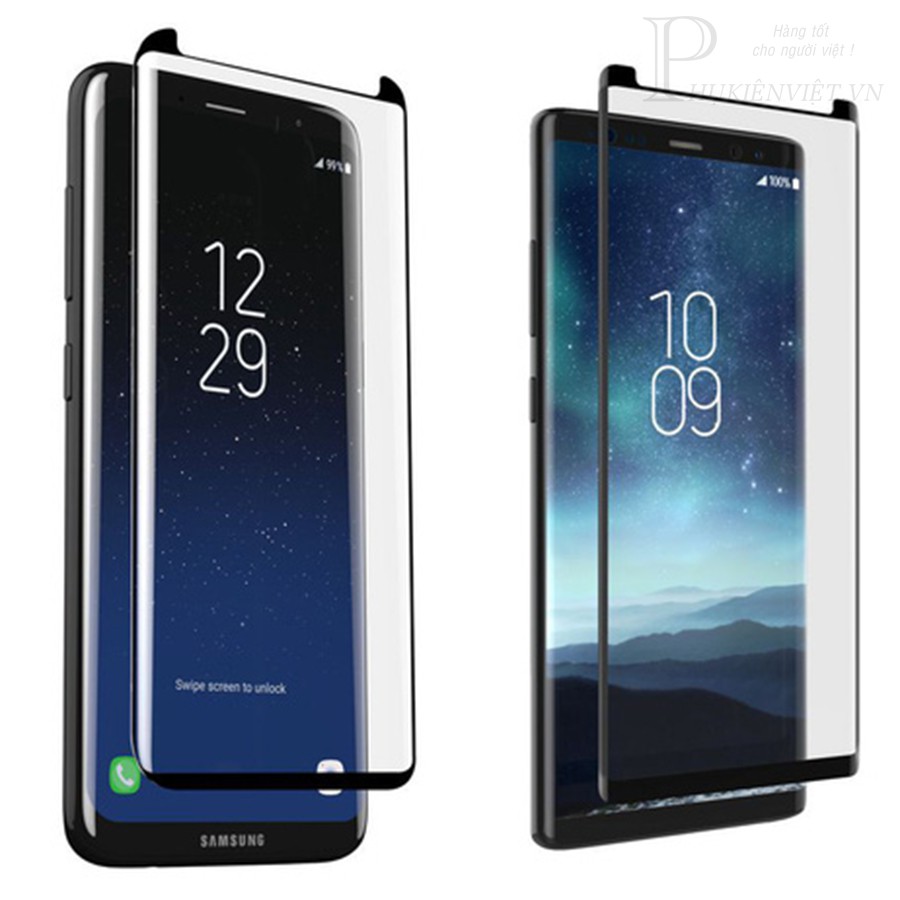 Kính cường lực full keo màn hình cong Samsung Galaxy S8,S9,S8+,S9+,Note10, Note10+