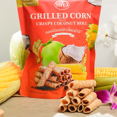 Bánh Kẹo Ăn Vặt Cuộn Dừa Thái Lan Kaew Đủ Vị (Full 7 Vị)