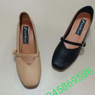 Giày mũi vuông style hàn quốc (ảnh thật )