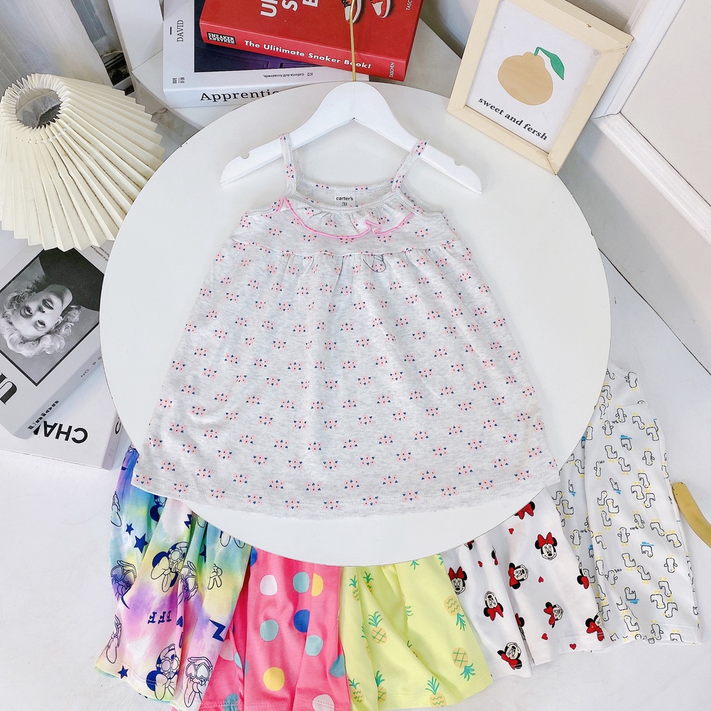 ✔️8-20kg✔️ Váy 2 dây xuất nhật bèo ngực xinh xắn cho bé gái 8-20kg BẢNG 1