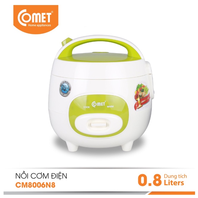 Nồi cơm điện mini nắp gài COMET 0.8lit CM8006