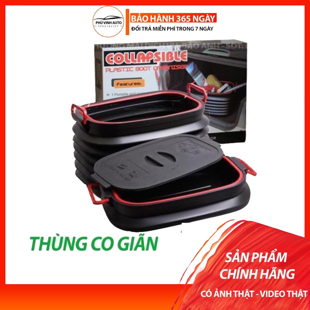 Thùng Đựng Đồ Ô Tô Để Cốp Có Thể Gập Gọn,Tiện Lợi,Thông Minh, Dung Tích 40L