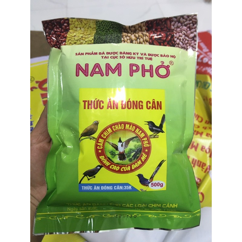 500g Thức Ăn Đóng Cân Dành Cho Các Loại Chim - Nam Phở ( Mẫu mới nhất)