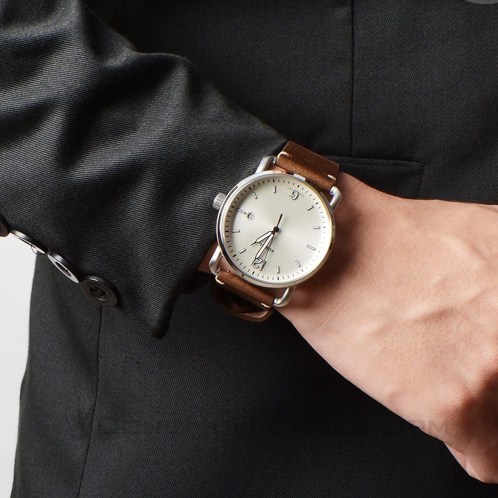 ĐỒNG HỒ NAM FOSSIL COMMUTER FS5275 , MẶT TRẮNG DÂY DA NÂU , SIZE 42MM , FULLBOX