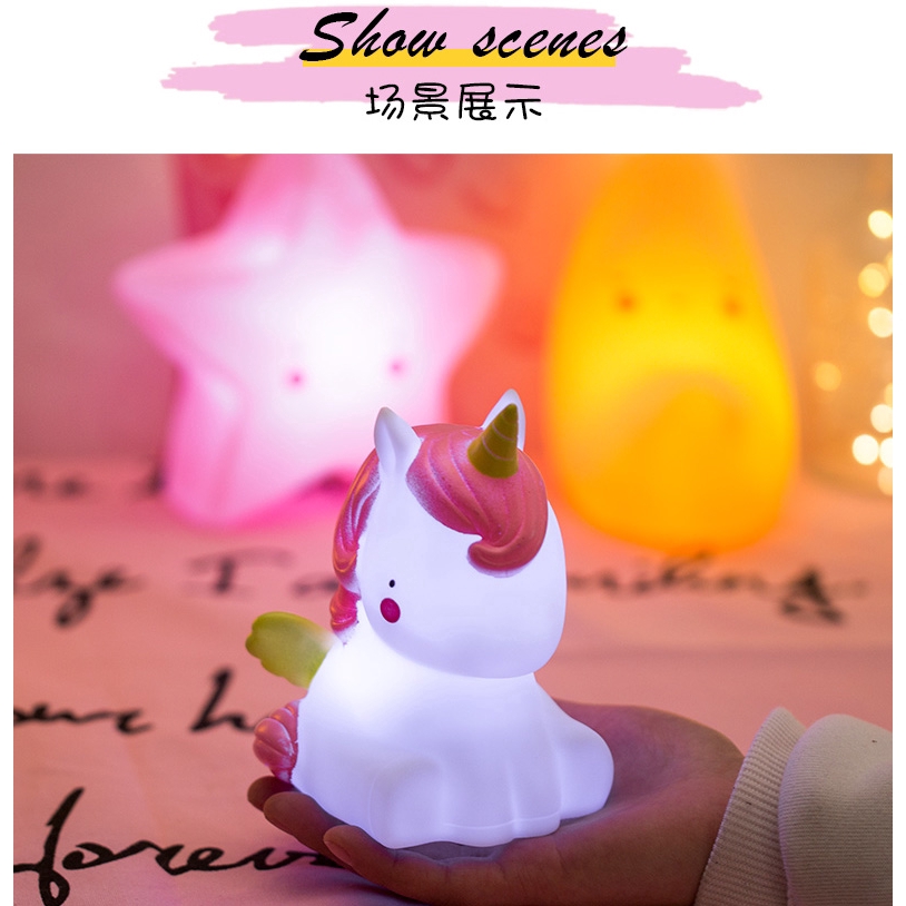 Colorful Cute Cloud Stars Moon LED Night Lights /Button Battery Operated Kids Table Night Lamp / Creative Toy Bedroom Decoration For Appease Children Baby Sleep,New Year Christmas Gifts