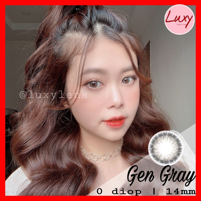 [ Ảnh Thật ] Lens Gen Gray 0 Độ 14mm Hàn Quốc, Cam Kết Chất Lượng, Có Bảo Hành - LUXY LENS