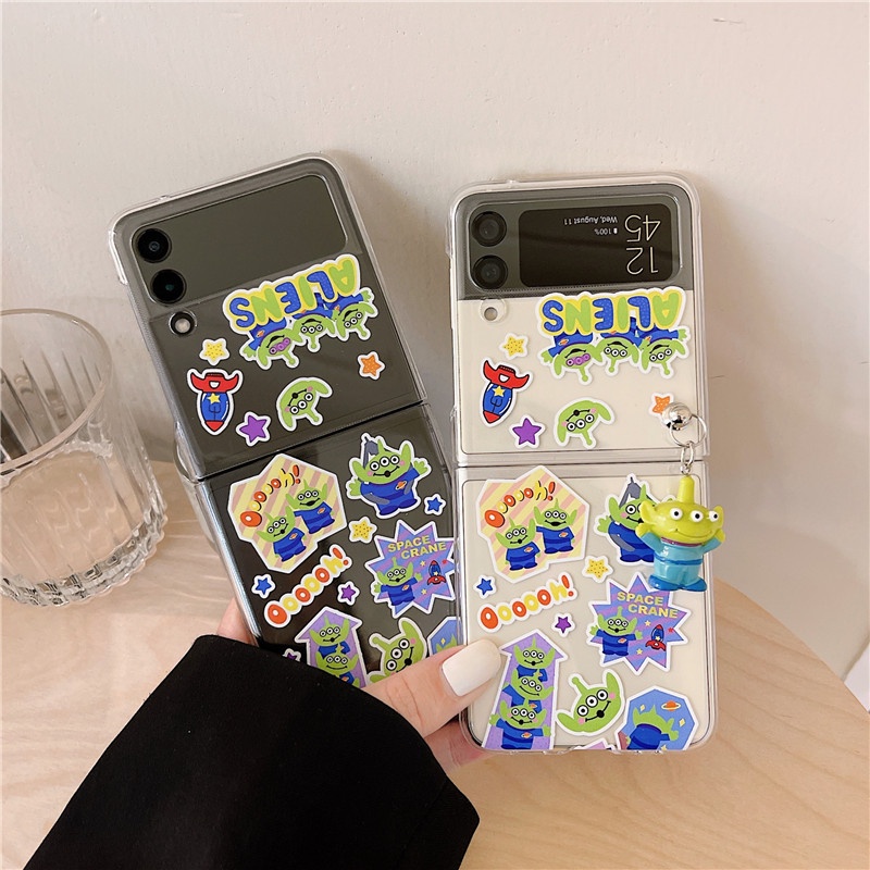 Ốp Điện Thoại PC Cứng Kèm Móc Khóa Hoạt Hình Toy Story Cho Samsung Galaxy Z Flip 3 Z Flip3 ZFlip3 ZFlip 3 5G