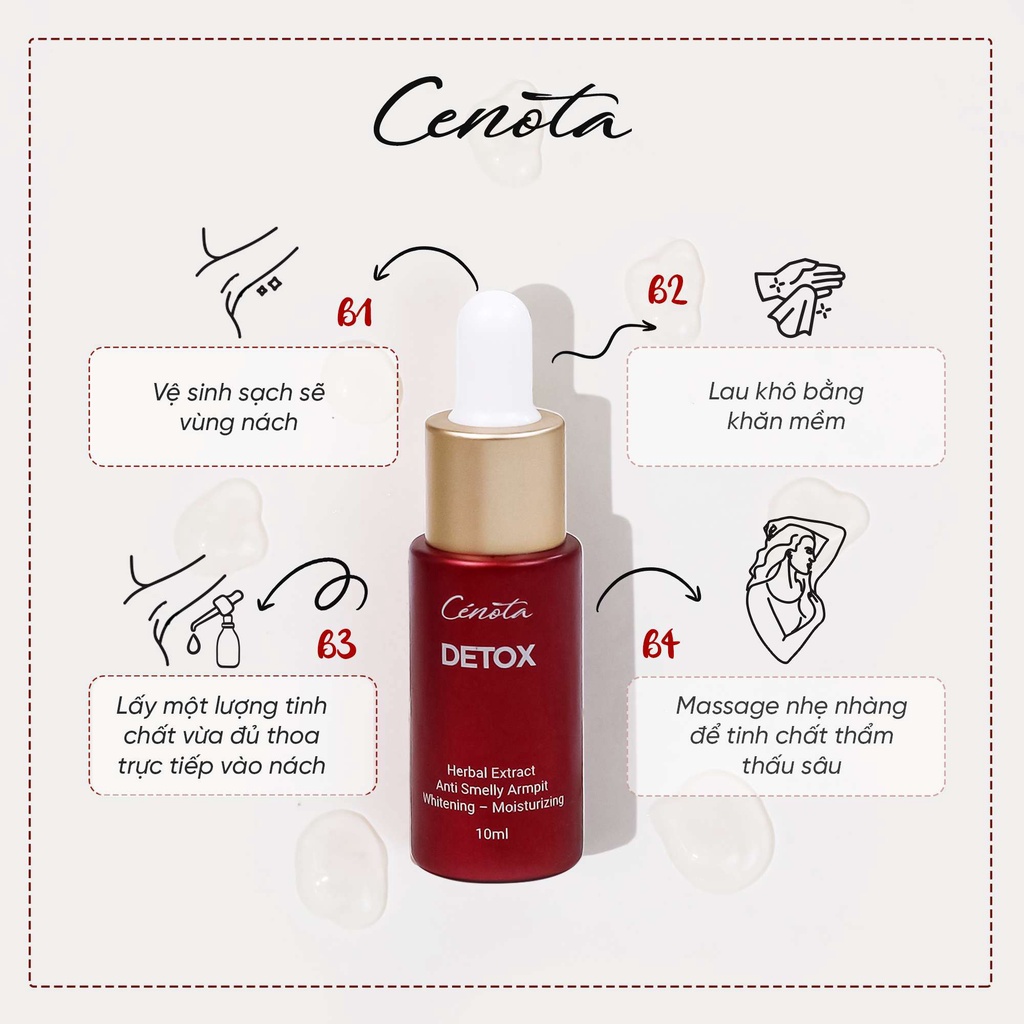 Serum Giảm Mùi Hôi Nách Cenota Detox 10ml