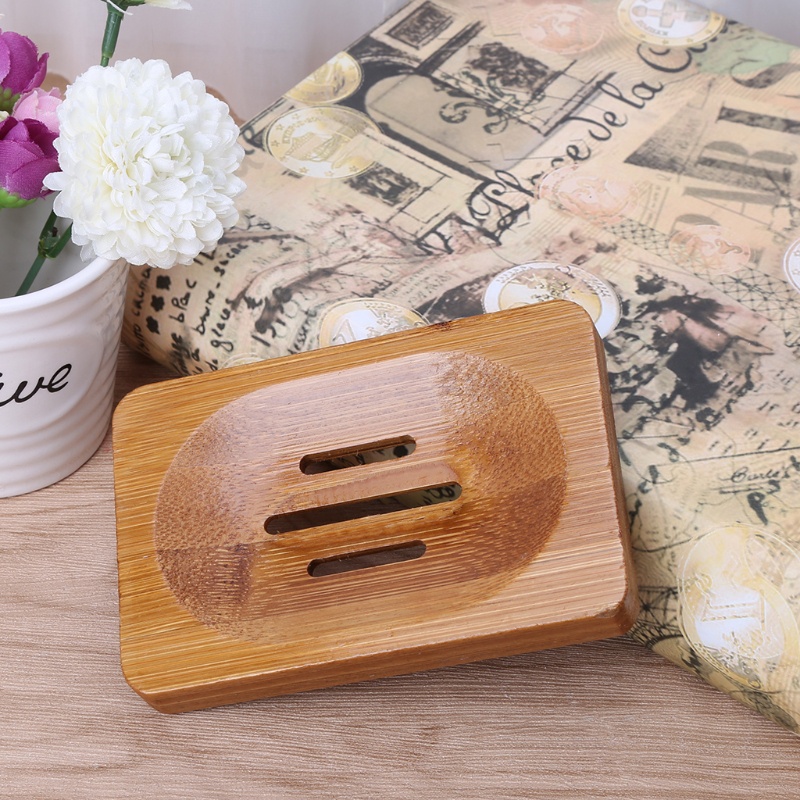 Khay Giá Đỡ Xà Phòng Bằng Gỗ Tre Tự Nhiên Cho Phòng Tắm