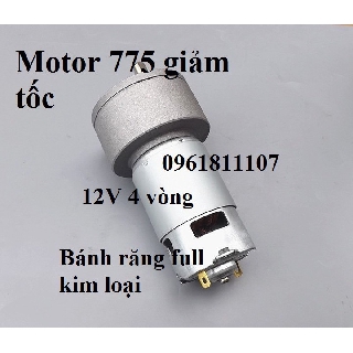 Motor giảm tốc 775 12v 4 20 200 160 vòng