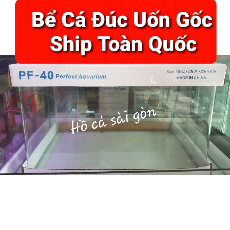 Bể cá ,hồ cá đúc uốn góc 40cm