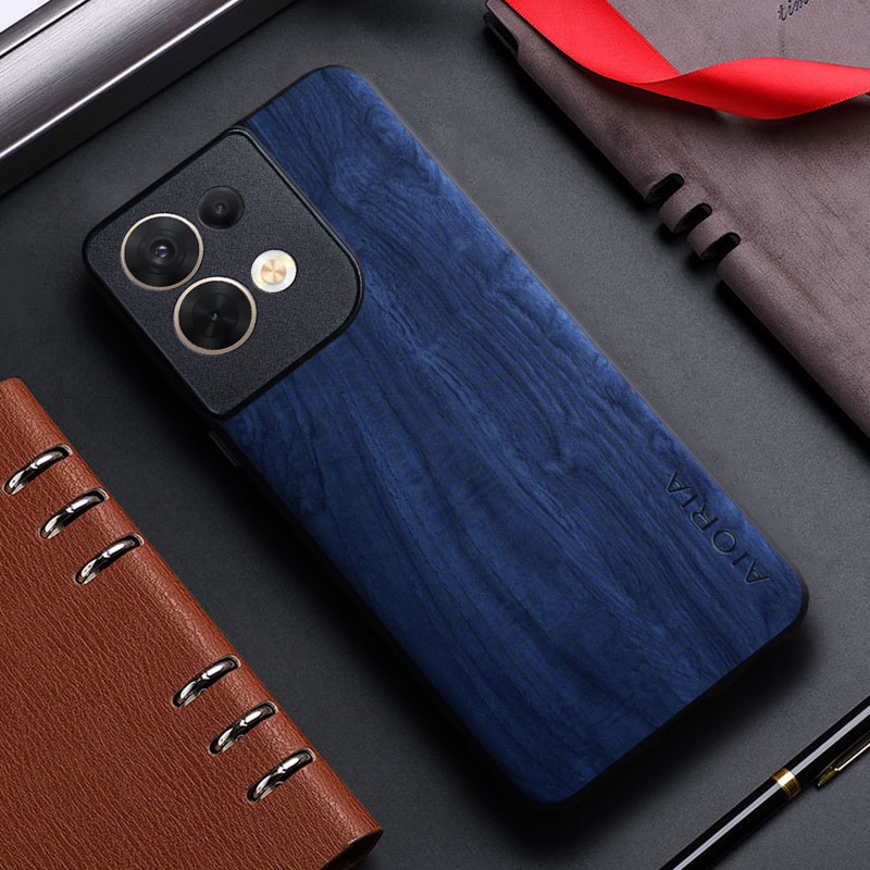 Ốp Bao Da Điện Thoại Họa Tiết Vân Gỗ Cho oppo reno 8 pro reno 7 4g 5g reno 8 pro reno8 reno7 Ốp