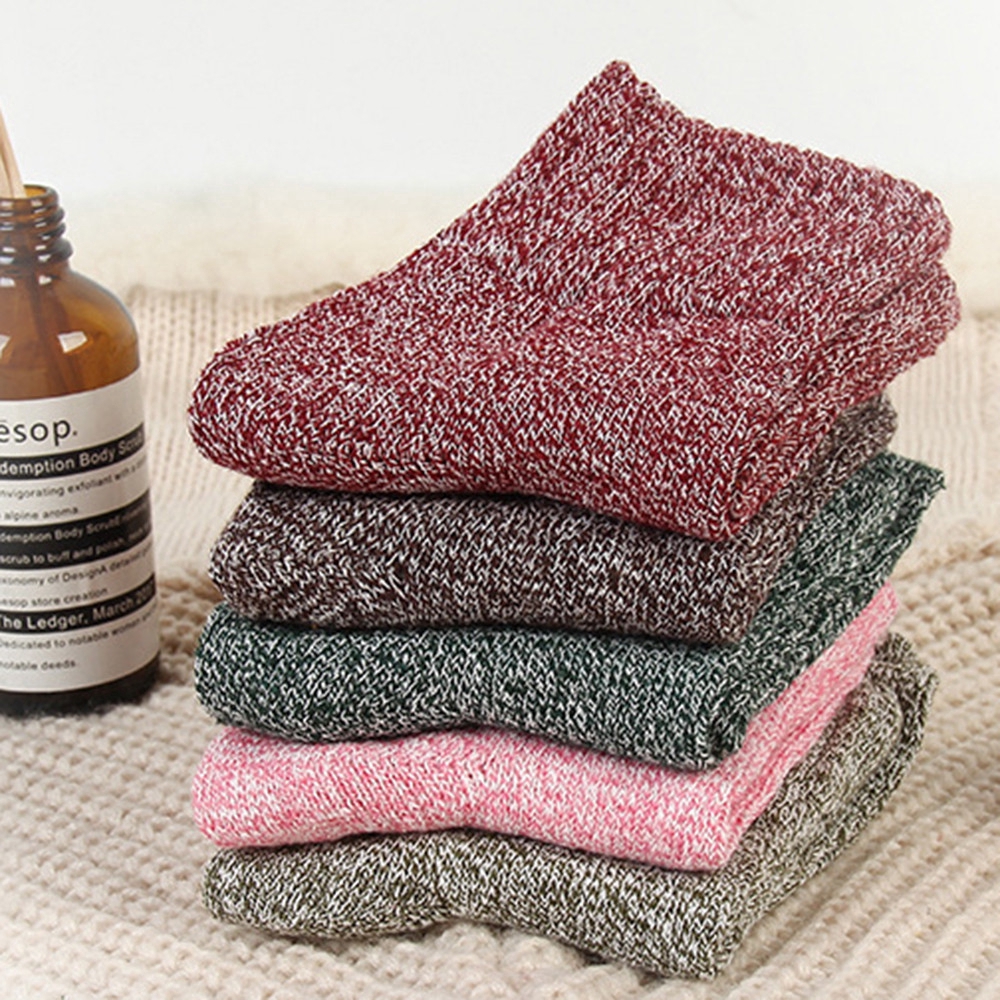 Vớ Len Dày Giữ Ấm Phong Cách Hàn Quốc Cho Nữ