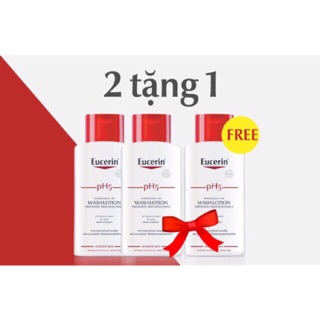 Khuyến mãi lớn mua 2 tặng 1 Sữa tắm dạng gel cho da nhạy cảm pH5 Washlotion - Eucerin