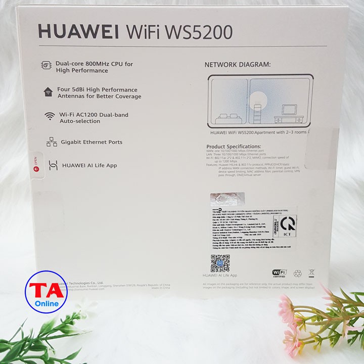 Bộ Phát Wifi Huawei WS5200 - Tốc độ 1167Mbps - 4 Ănten 5dbi - Hàng Chính Hãng | BigBuy360 - bigbuy360.vn