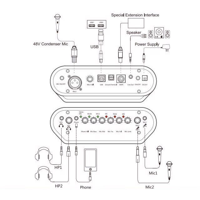 [Mã ELHACE giảm 4% đơn 300K] Sound Card Thu Âm Và Hát Karaoke Online (48V) XOX KS105 - Hàng Chính Hãng