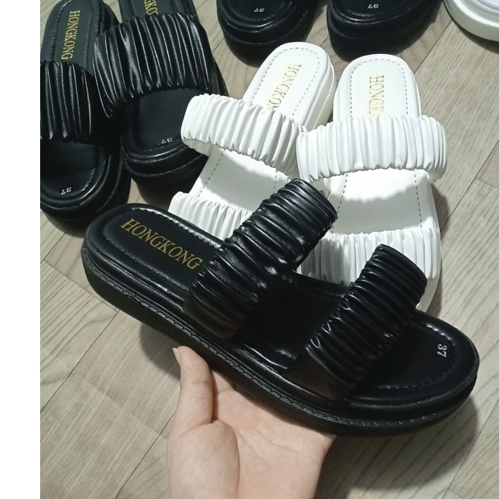 Dép hai quai bèo nhúm đế 3 cm siêu nhẹ cực xinh hot 2022