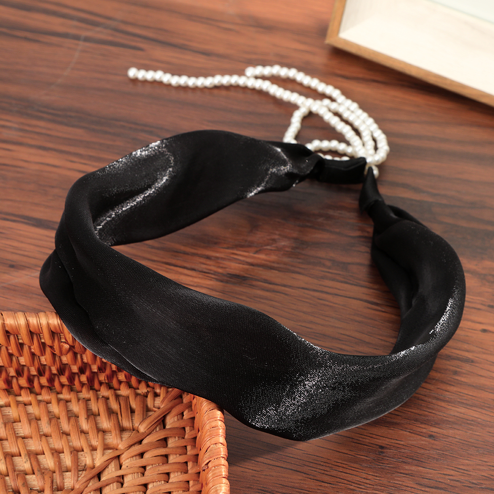 Korean New Pearl Hair Band Ins Pearl Fabric Hairband