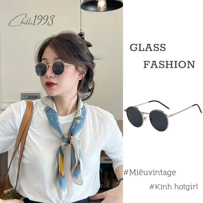 Kính Mắt Thời Trang Gọng Hợp Kim Chống Tia UV Hàng Quảng Châu