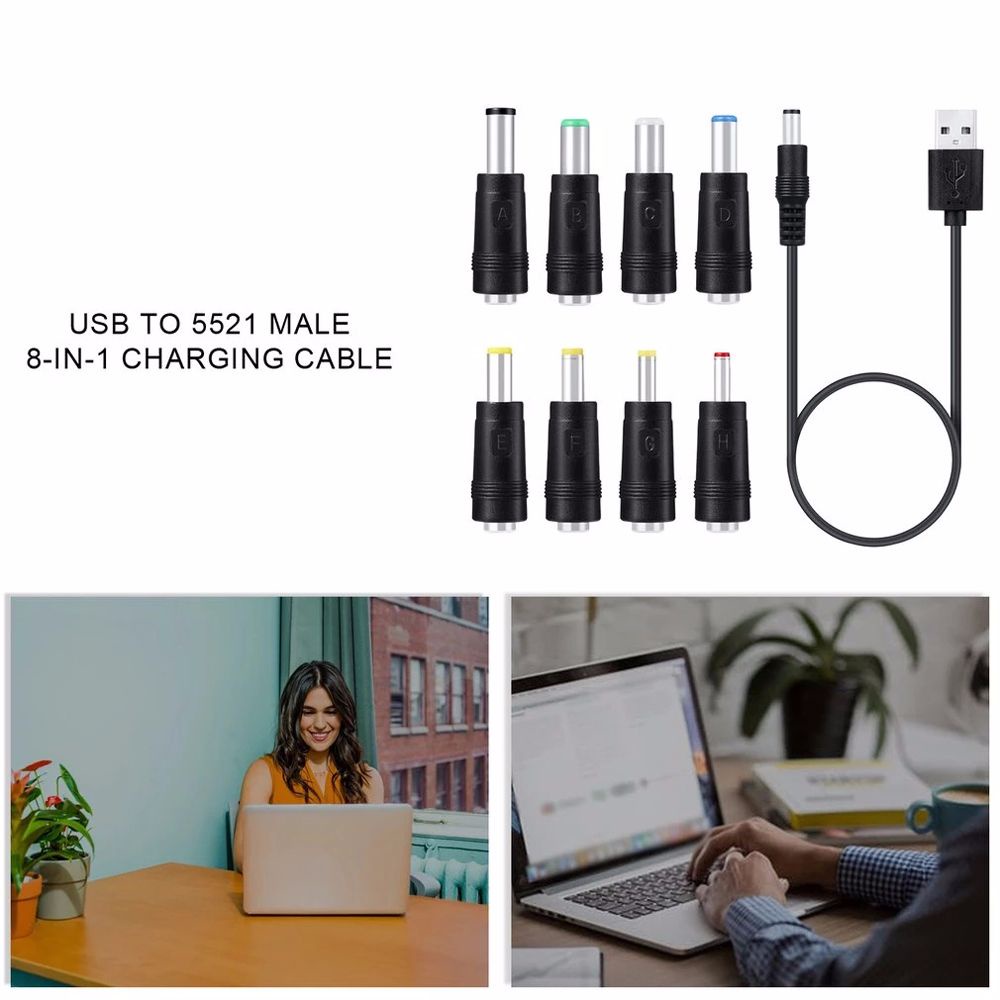 Dây Cáp Sạc Chuyển Đổi Augustine Từ Usb Sang 5521 Cho Router Dc 8 Trong 1 | BigBuy360 - bigbuy360.vn