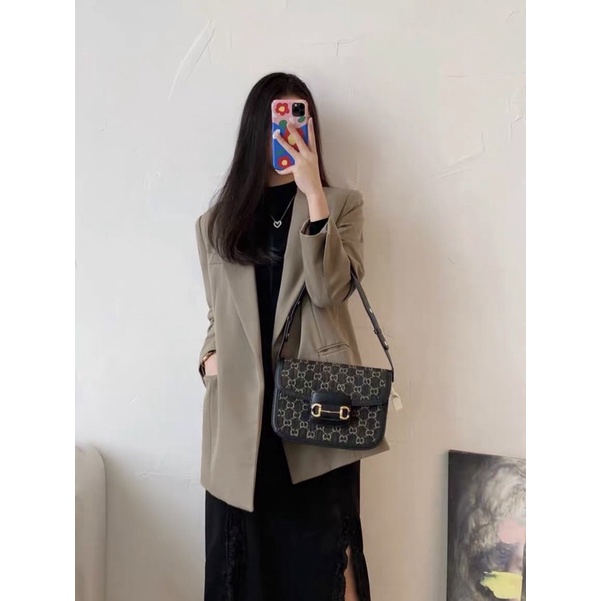 TÚI GU.CCI HÀ HỒ 1955 - ĐEN - full box