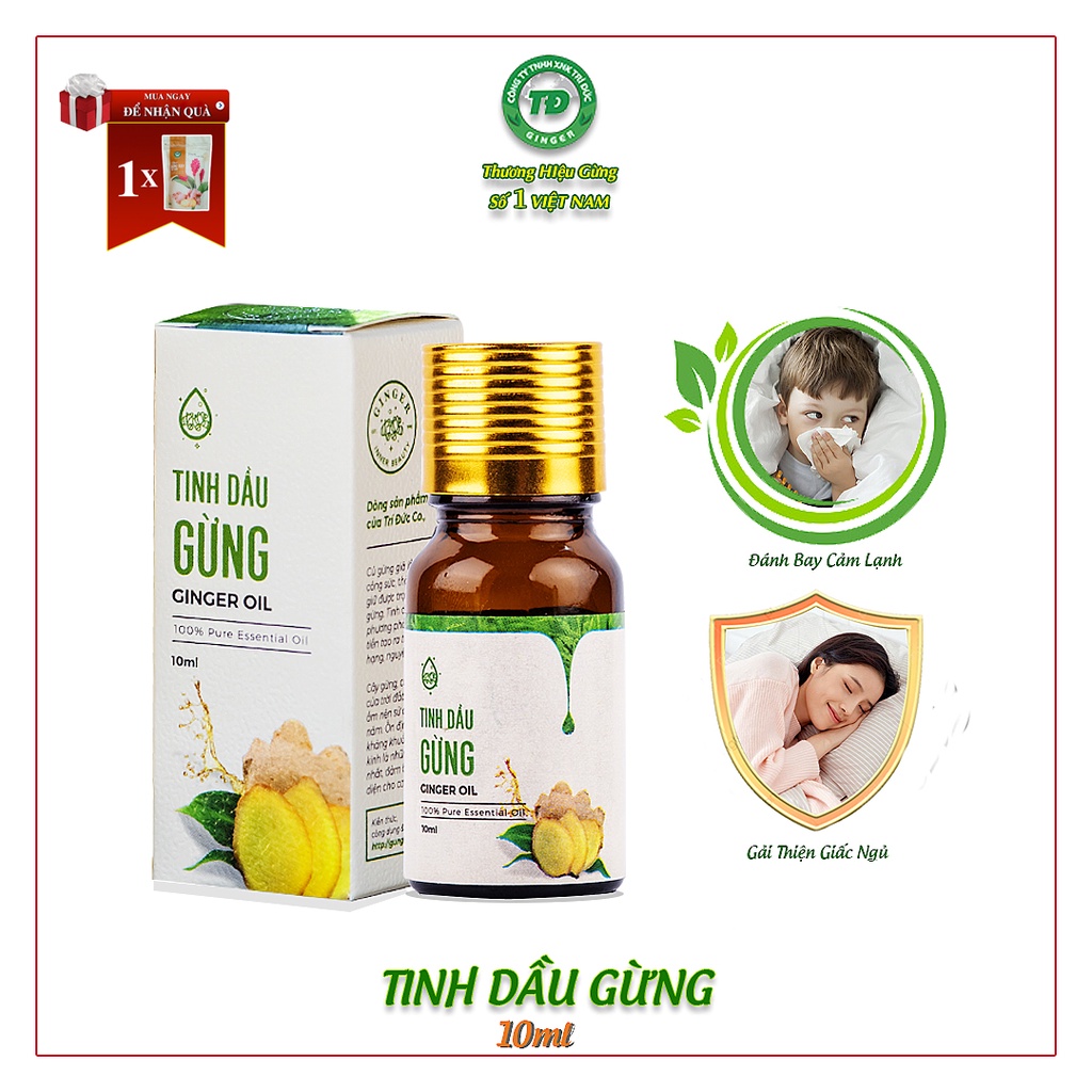 [10ml] Tinh dầu gừng Trí Đức