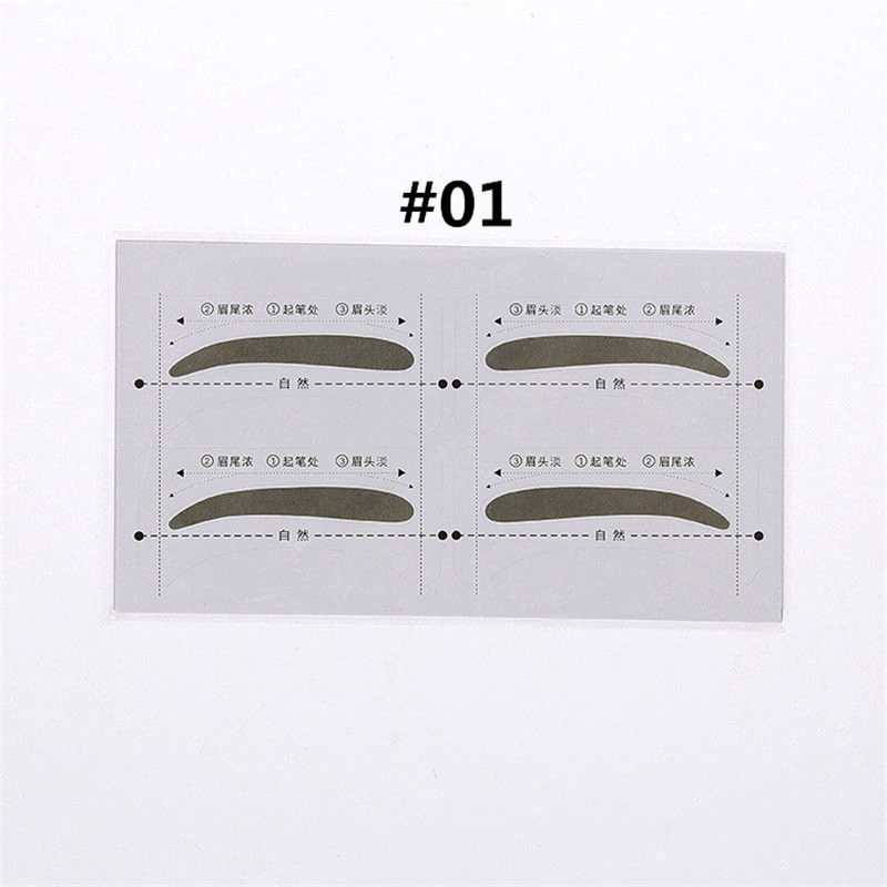 [Hàng mới về] 8 Cặp khuôn dán vẽ lông mày trang điểm tiện lợi