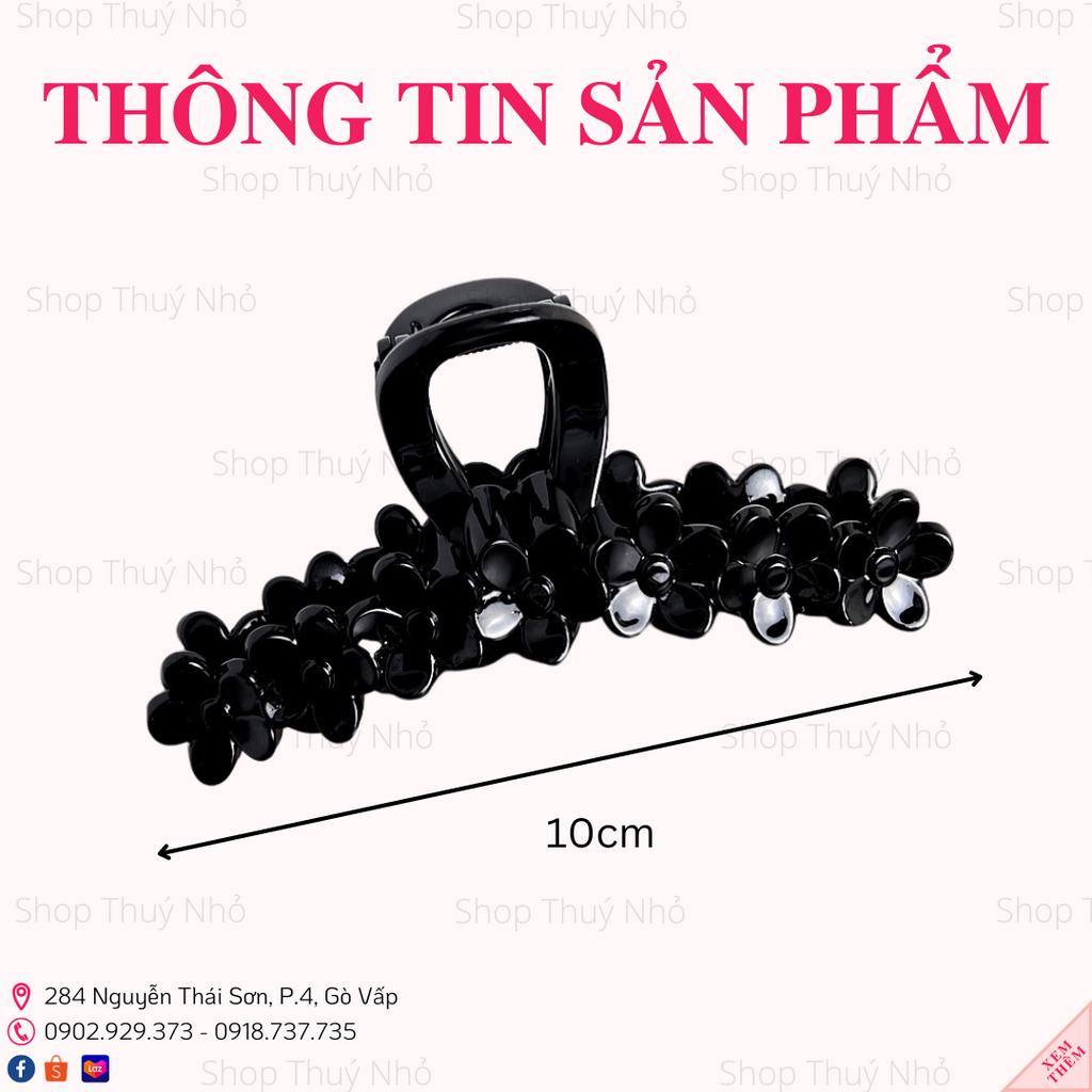 Kẹp tóc càng cua nữ cỡ vừa hoạ tiết bông hoa phong cách đơn giản, nữ tính Hàn Quốc nhựa cao cấp thời trang mùa hè xinh x
