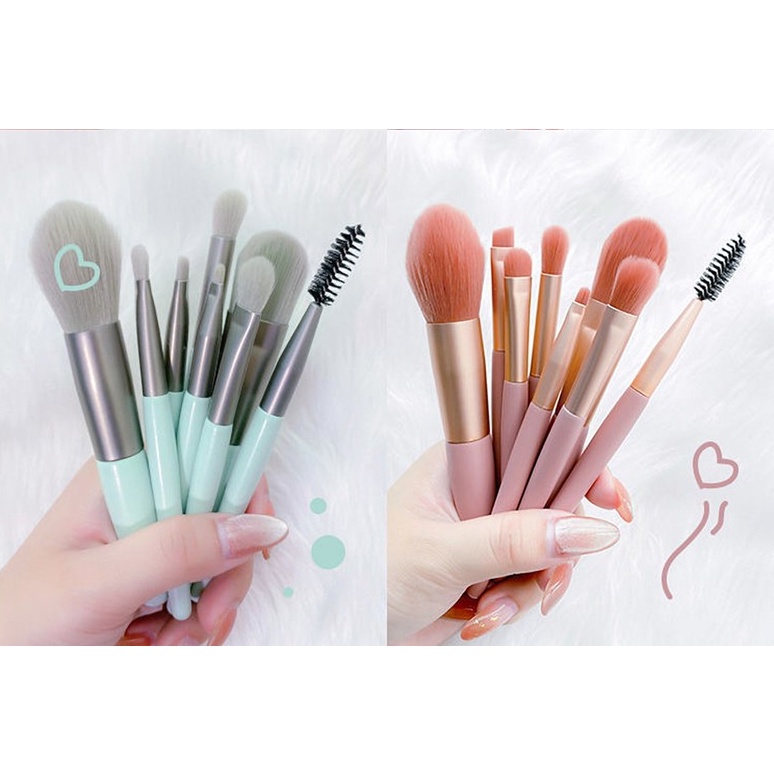 Set cọ trang điểm 8 món Zznez Mini Brush kèm túi đựng