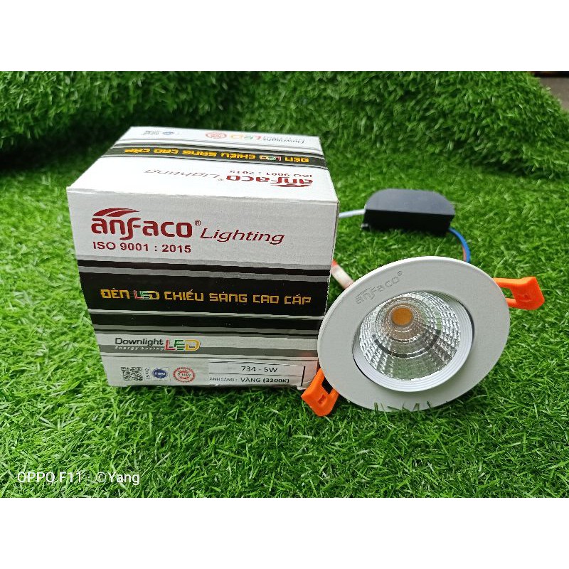 Đèn Led rọi downlight âm trần chiếu điểm, Led âm trần Spotlight COB 5W Phi 70 Anfaco 734