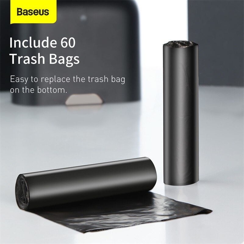 Baseus Electric Auto Car Trash Can Organizer Garbage Holder Smart Sensing Lid Opening