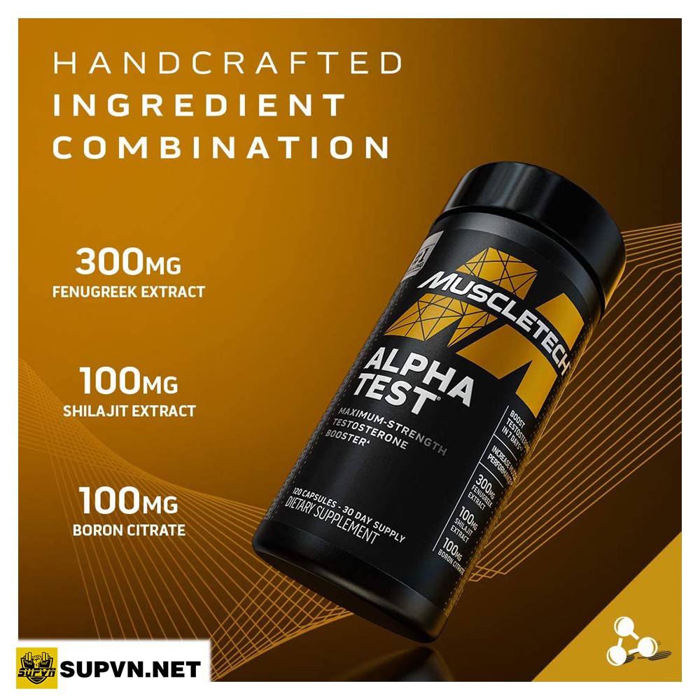 Alpha Test Testosterone Muscletech   - Thực Phẩm Bổ Sung Testosteron - Testosaterone Booster for Men MuscleTec