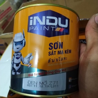 〽️ sơn sắt mạ kẽm indu hộp 800nml màu đen mờ ,nhám