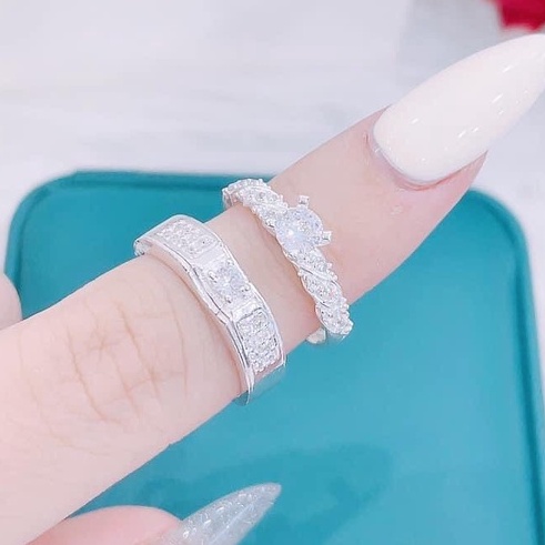 Nhẫn Đôi, Nhẫn Đôi Bạc Nam Nữ (Tặng Kèm Hộp) Cam Kết Chuẩn Bạc Ta Xịn Không Xỉn Màu - TSJC36
