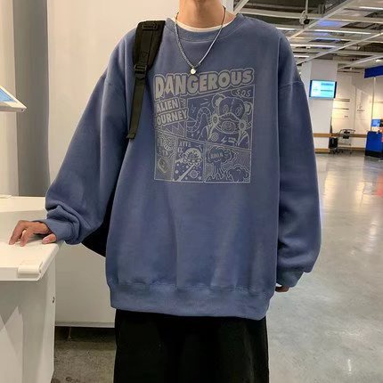 Áo Sweater cổ lọ lót nhung thời trang Hong Kong cho nam size M-3XL