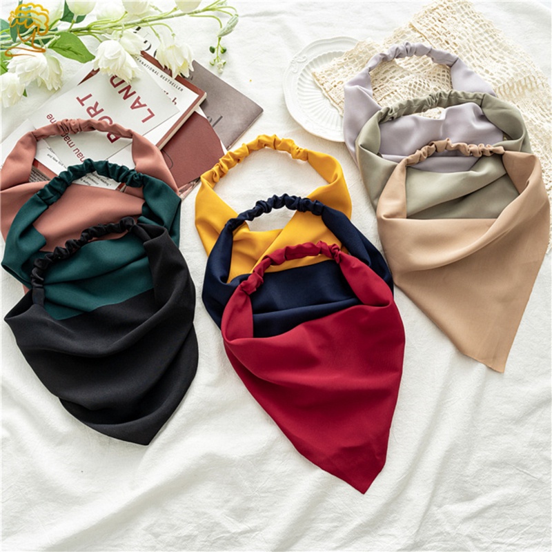 Băng Đô Turban Vải Chiffon Màu Sắc Thời Trang